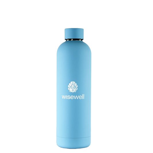 blue Matte Steel Bottle