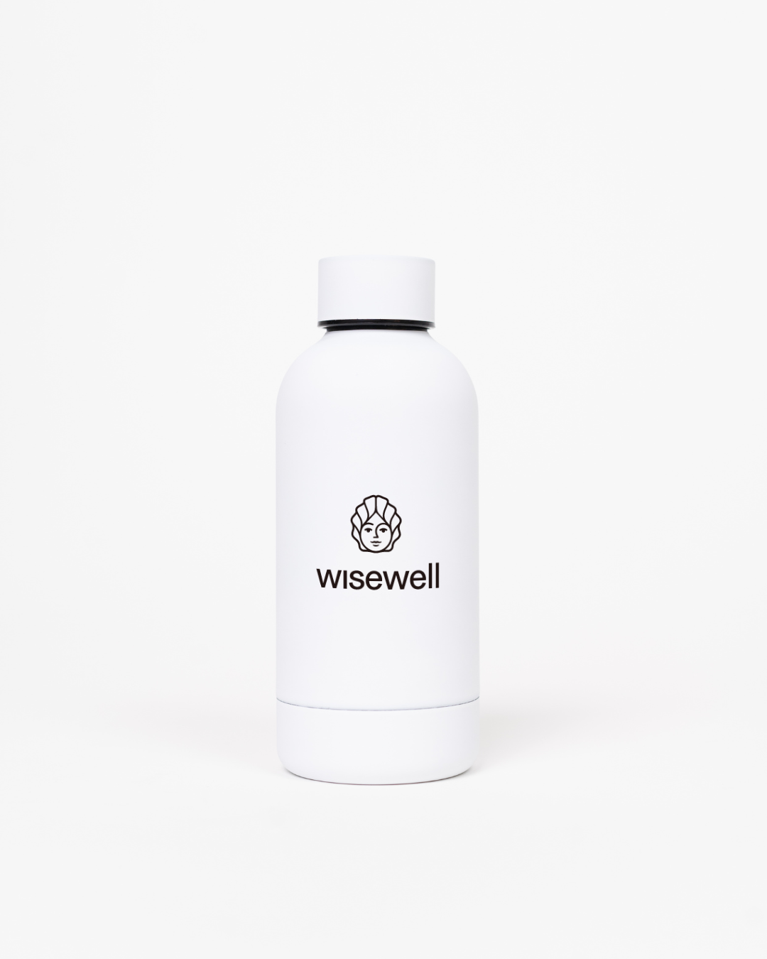 white  Matte Steel Bottle